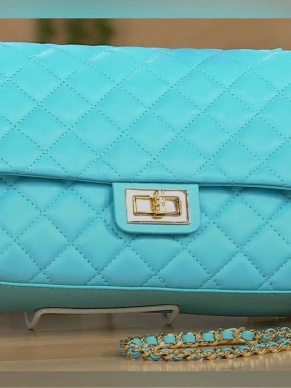 G by Giuliana Quilted Turquoise Crossbody Bag - Picture 11 of 11